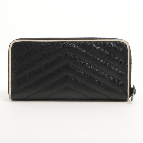 SAINT LAURENT Monogram Matelasse Zip Around Calfskin Continental Wallet - Picture 2 of 10